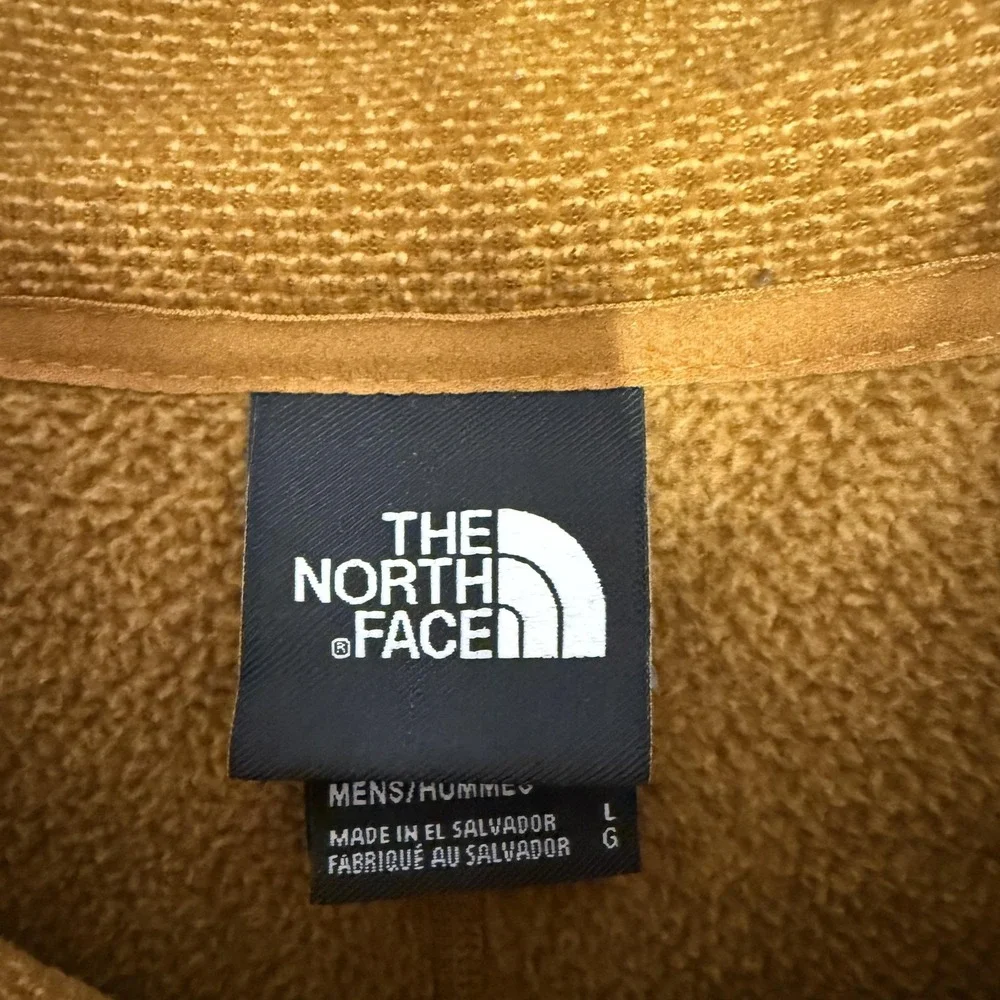 North Face Pullover Mens Large‎ Brown Half Zip Sweater Outdoors Hiking